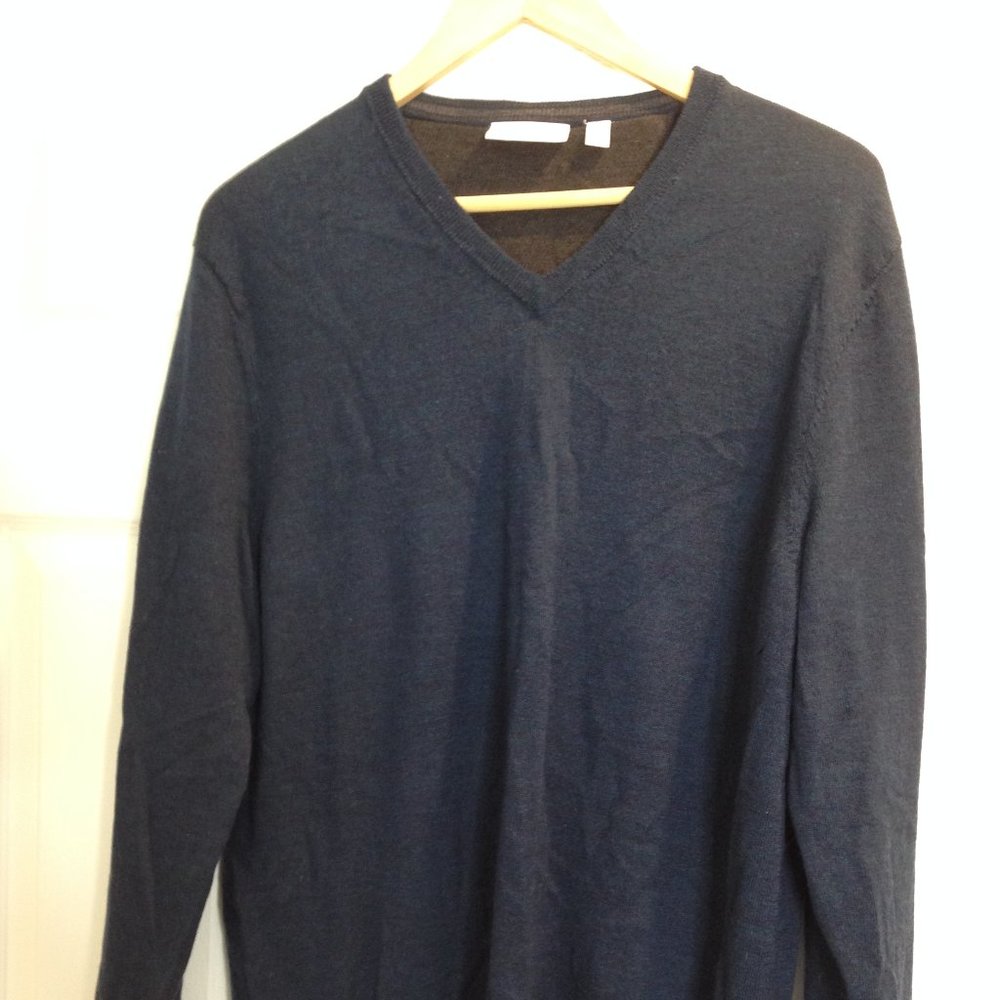 Mens Sweater Blue , Merino , Used , Large